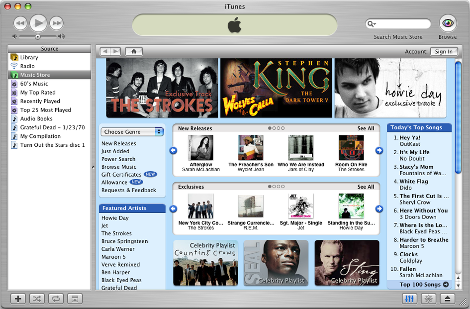 iTunes 4 Music Store (2003)